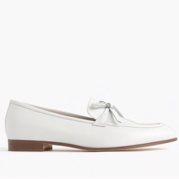 J. Crew Shoes - J. Crew Academy Loafers White Leather Bow
